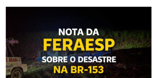 NOTA DA FERAESP SOBRE O DESASTRE NA BR-153