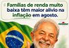 Famílias de renda muito baixa tem maior alívio na inflação em agosto